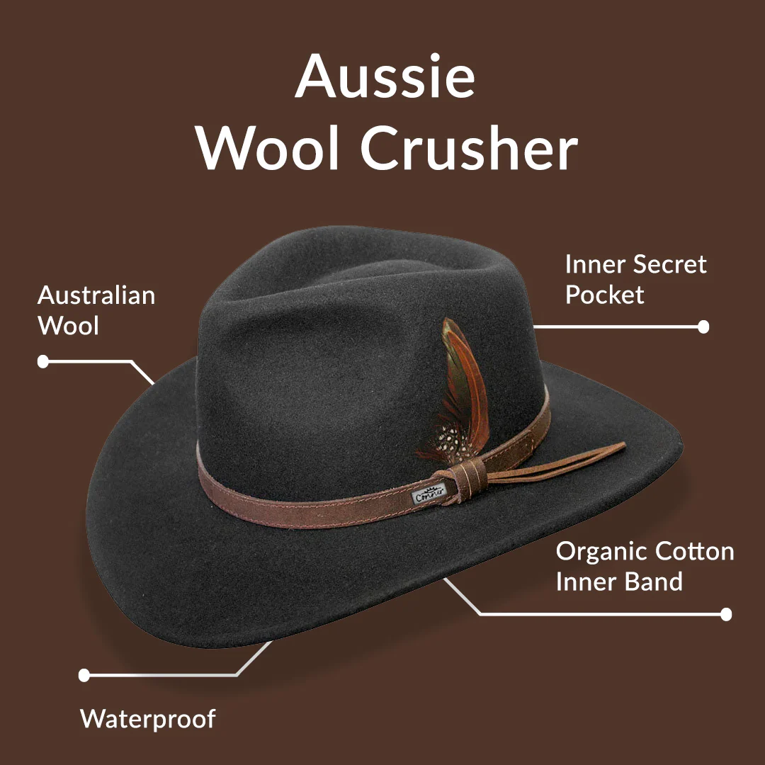 Aussie Wool Crusher Hat - Image 4