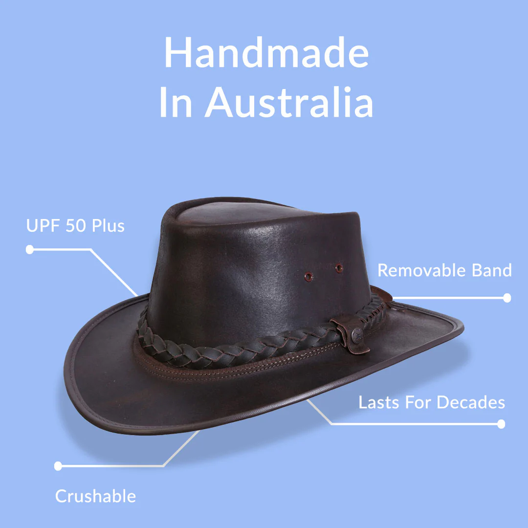 BC Hats Bac Pac Traveller Oily Australian Leather Hat - Image 3