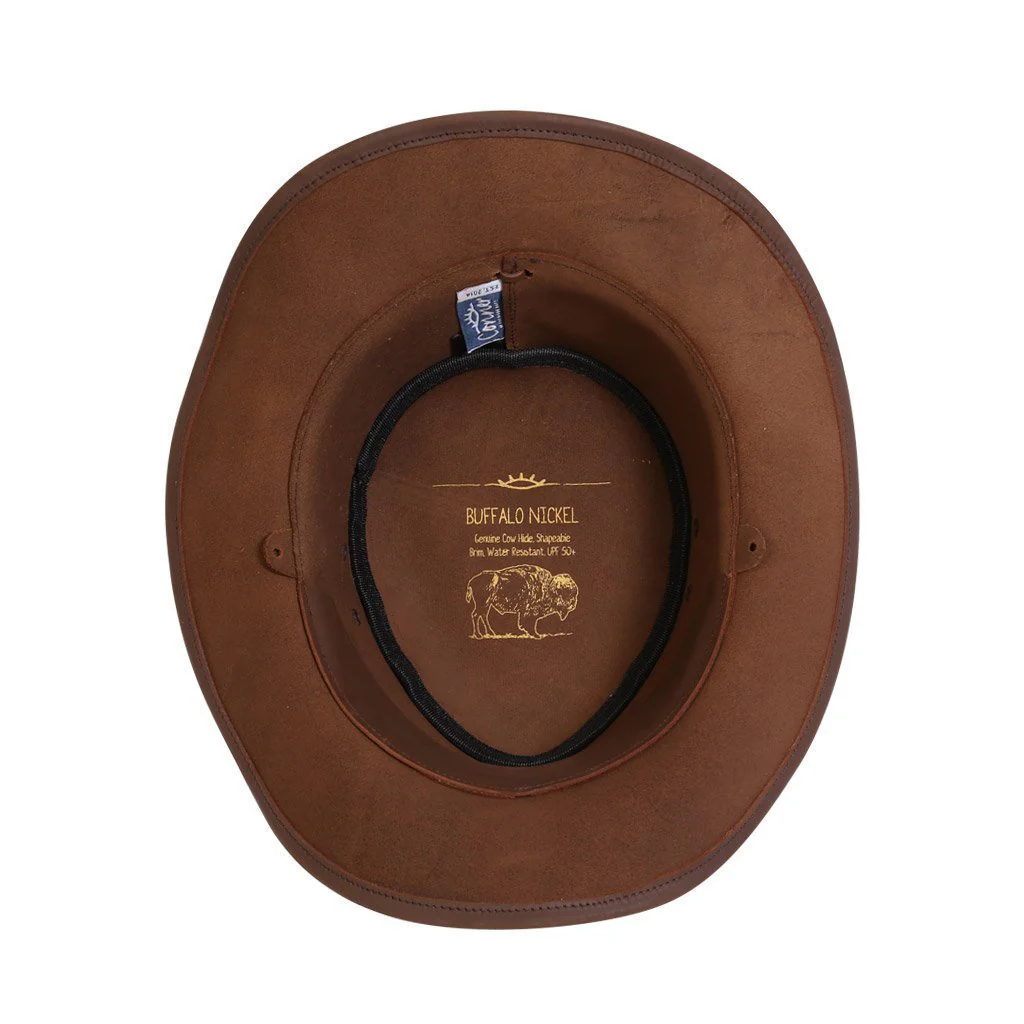 Buffalo Nickel Leather Hat - Image 3