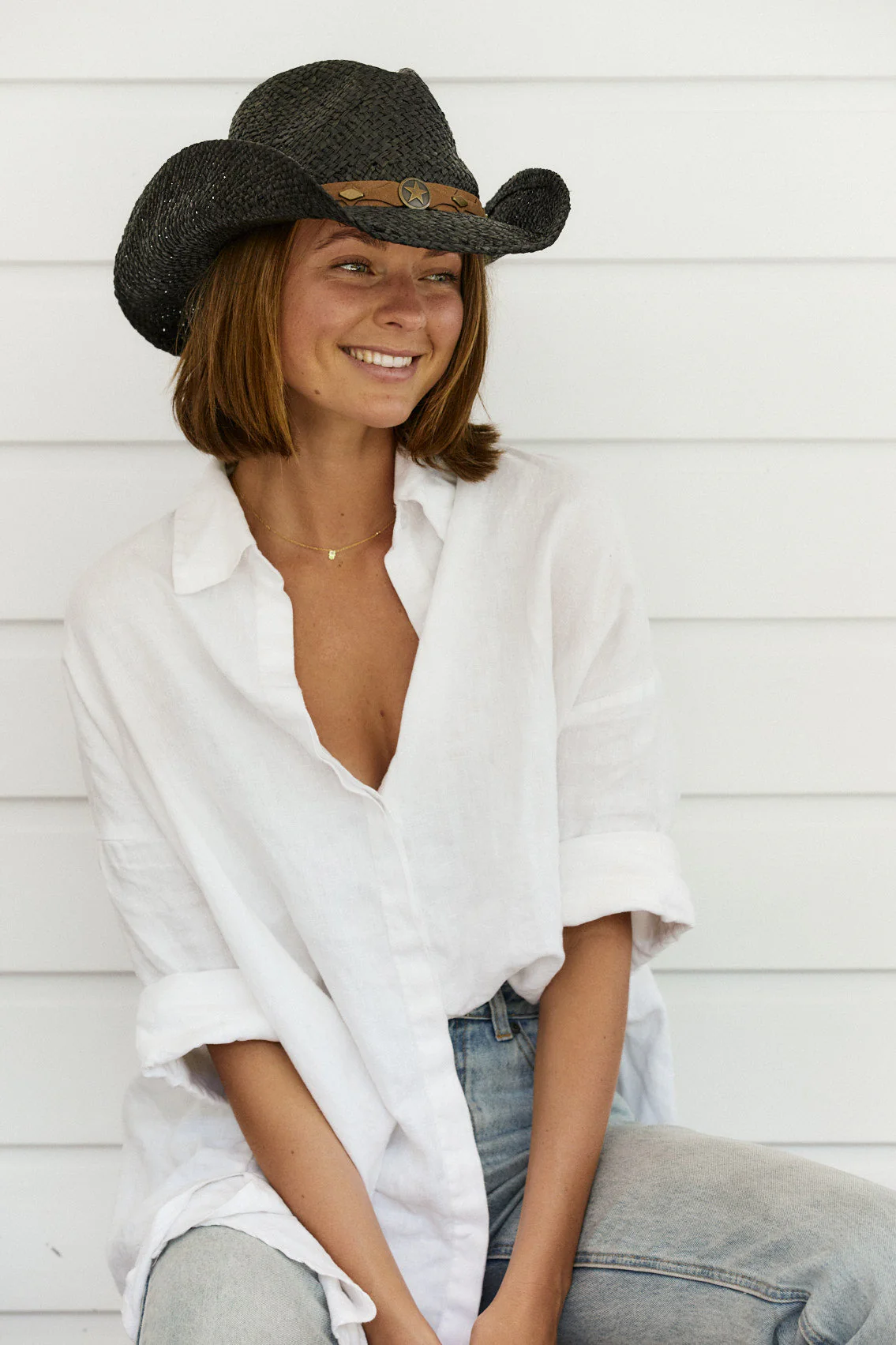 Country Western Raffia Shapeable Hat - Image 6