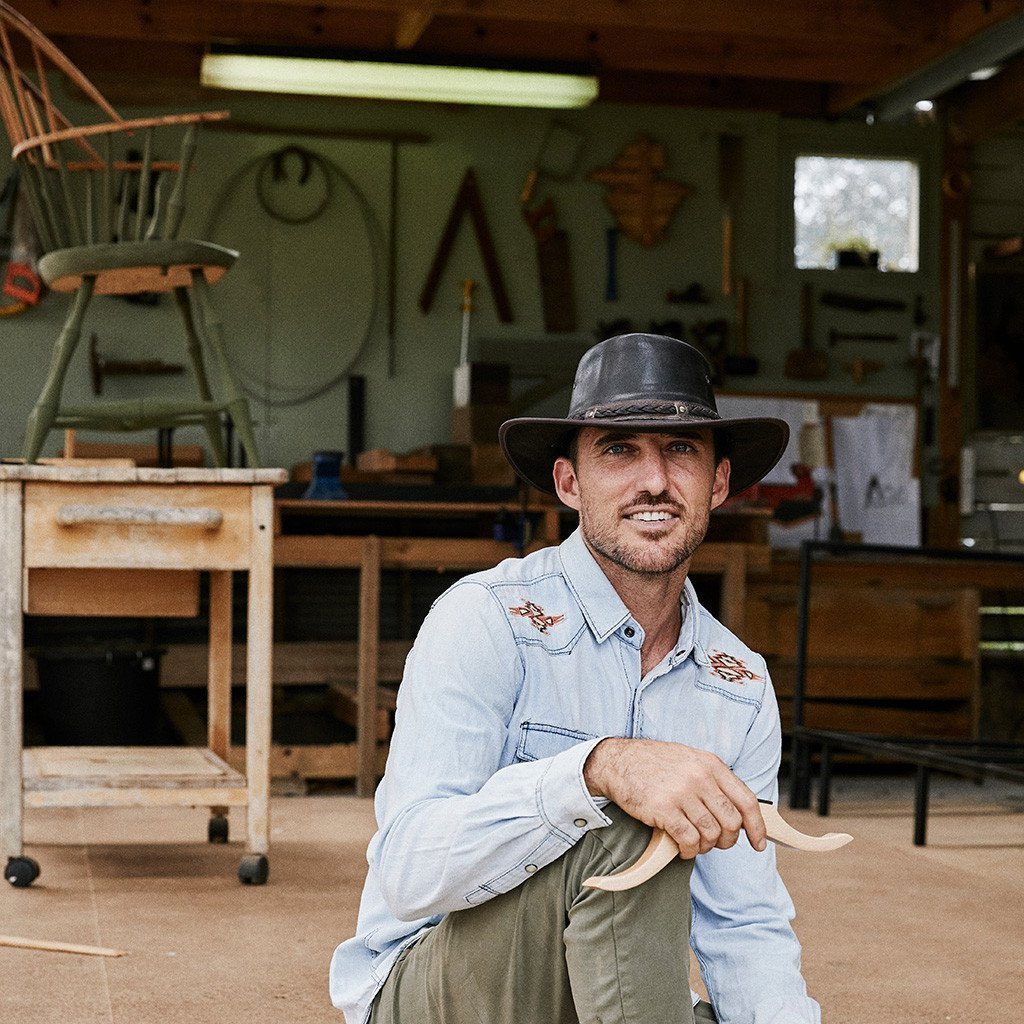 Kangaroo Crossing Buffalo Hide Hat - Image 3