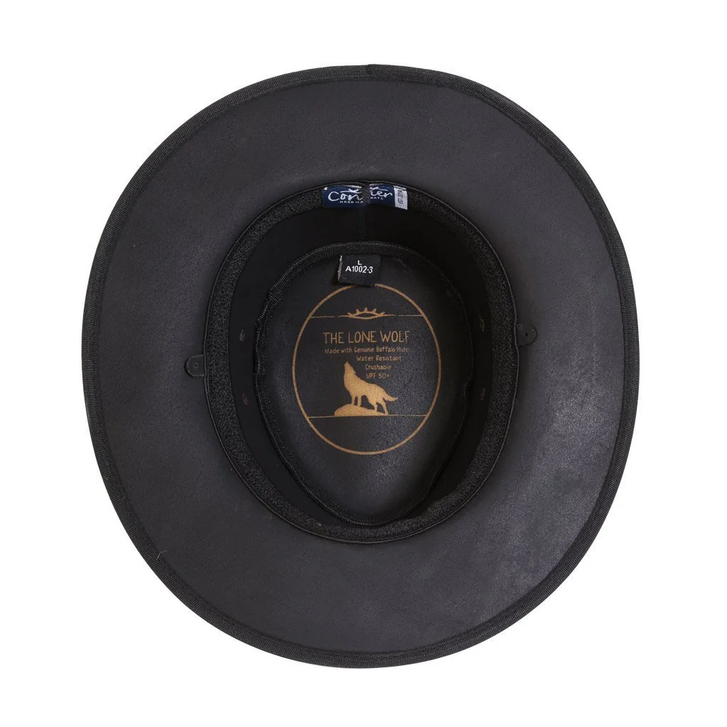 Lone Wolf Crushable Leather Hat - Image 3