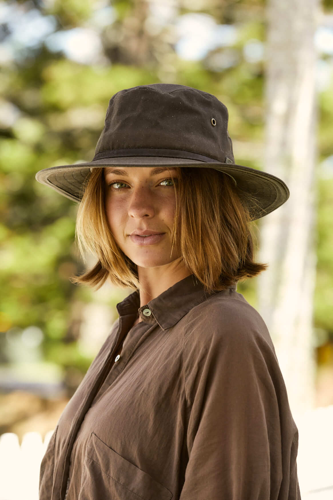 Portland Waxed Cotton Rain Hat - Image 5